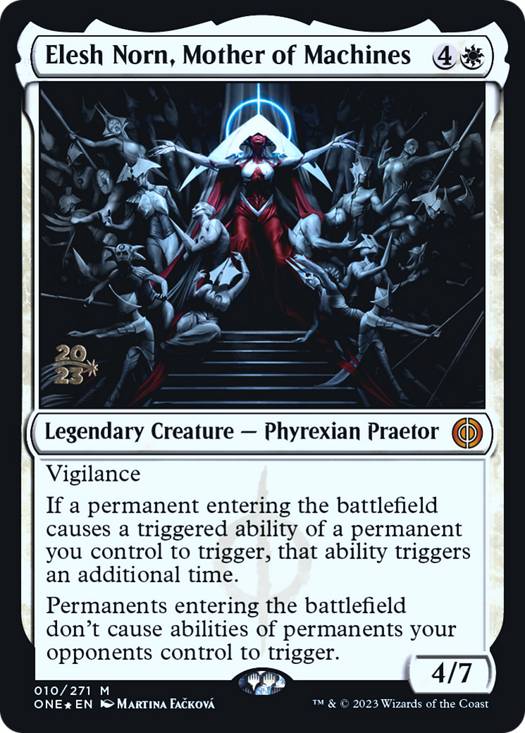 Elesh Norn, Mother of Machines [Phyrexia: All Will Be One Prerelease Promos] | North Valley Games