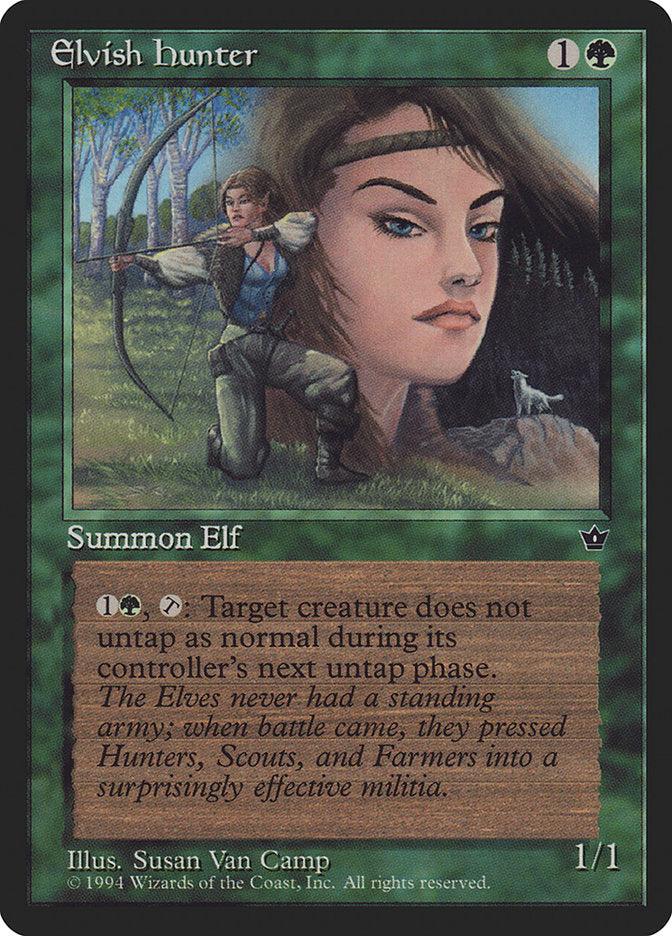 Elvish Hunter (Susan Van Camp) [Fallen Empires] | North Valley Games