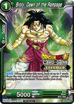 Broly, Dawn of the Rampage (BT1-076) [Judge Promotion Cards] | North Valley Games