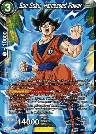 Son Goku, Harnessed Power (BT16-025) [Realm of the Gods] | North Valley Games