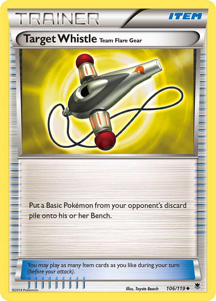 Target Whistle Team Flare Gear (106/119) [XY: Phantom Forces] | North Valley Games