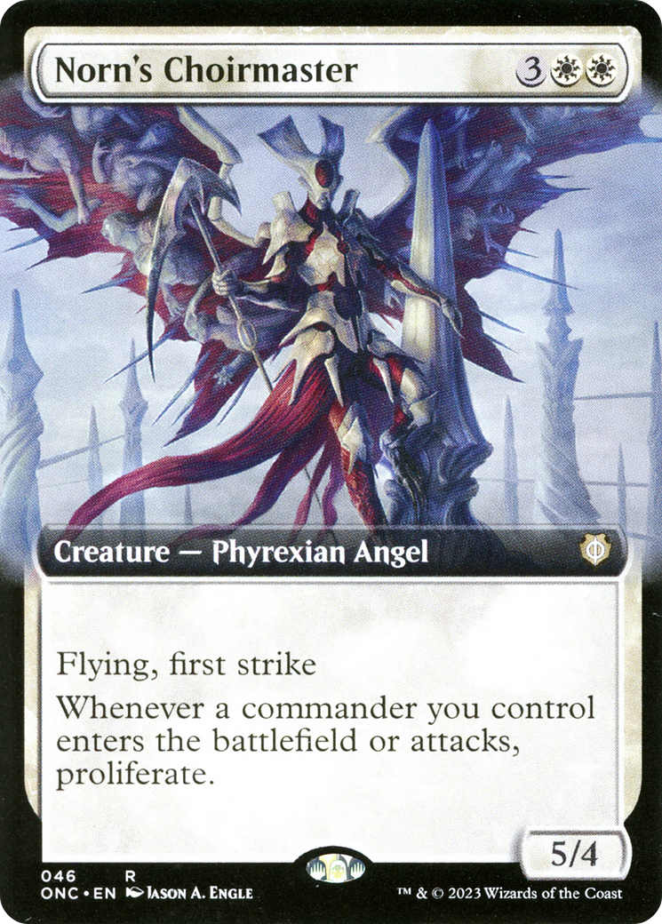 Norn's Choirmaster (Extended Art) [Phyrexia: All Will Be One Commander] | North Valley Games