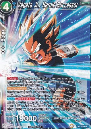 Vegeta Jr., Heroic Successor (Power Booster) (P-148) [Promotion Cards] | North Valley Games