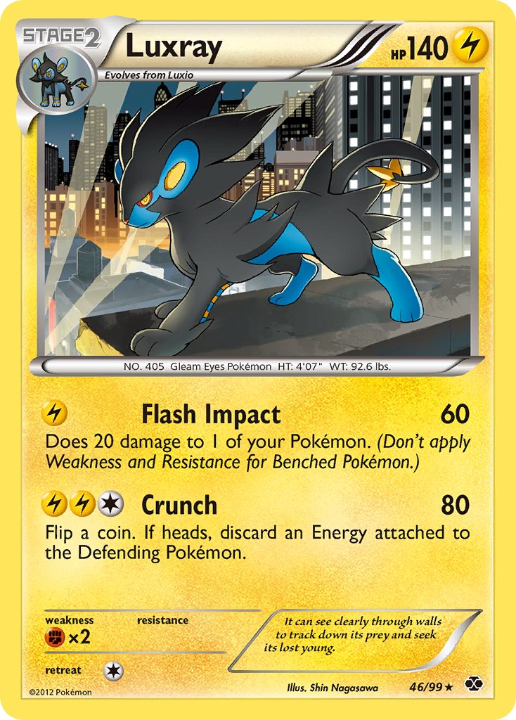 Luxray (46/99) (Cracked Ice Holo) (Blister Exclusive) [Black & White: Next Destinies] | North Valley Games