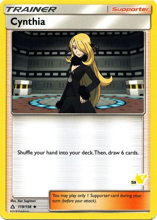 Cynthia (119/156) (Pikachu Stamp #59) [Battle Academy 2020] | North Valley Games