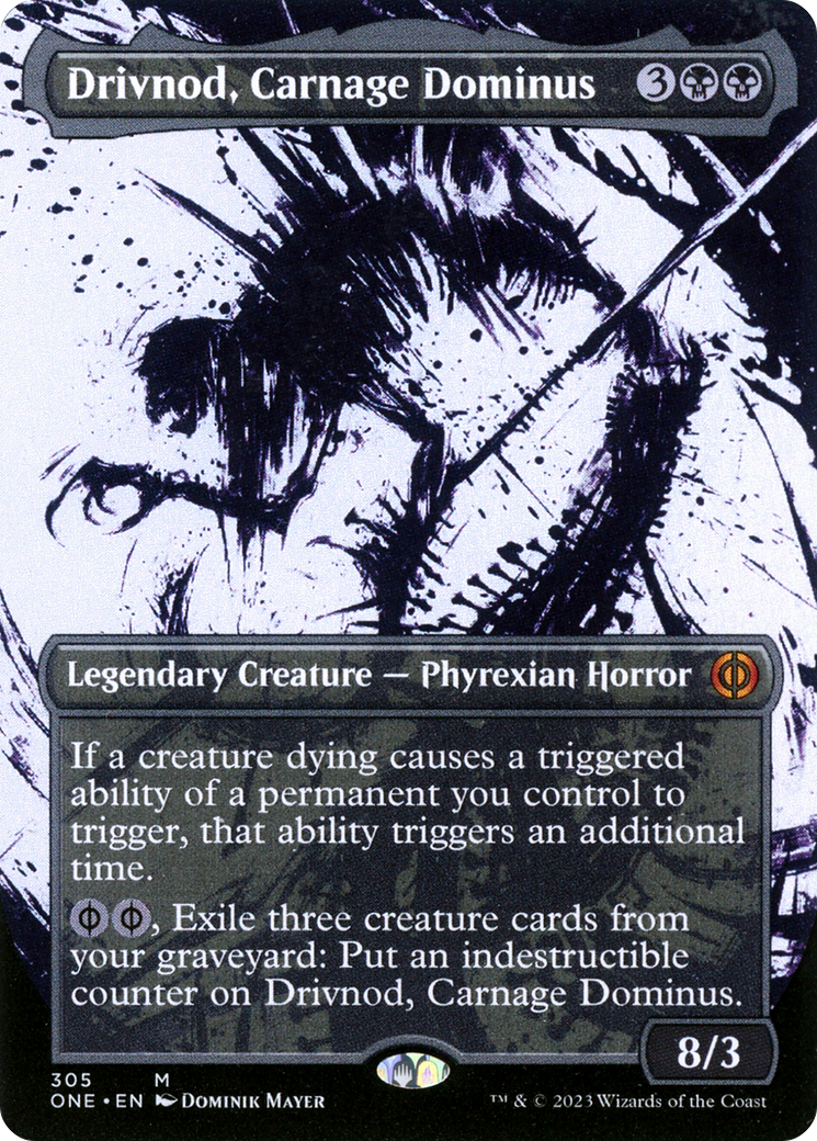 Drivnod, Carnage Dominus (Borderless Ichor) [Phyrexia: All Will Be One] | North Valley Games