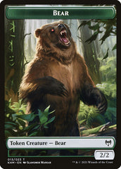 Human Warrior // Bear Double-Sided Token [Kaldheim Tokens] | North Valley Games