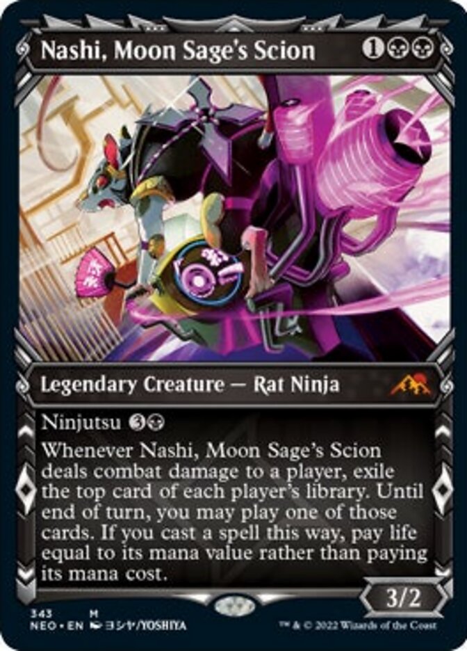 Nashi, Moon Sage's Scion (Showcase Ninja) [Kamigawa: Neon Dynasty] | North Valley Games