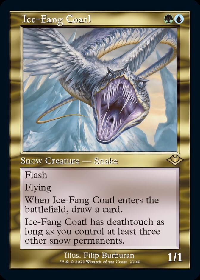 Ice-Fang Coatl (Retro Foil Etched) [Modern Horizons 2] | North Valley Games