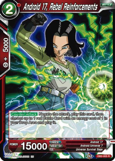 Android 17, Rebel Reinforcements (Reprint) (DB2-005) [Battle Evolution Booster] | North Valley Games