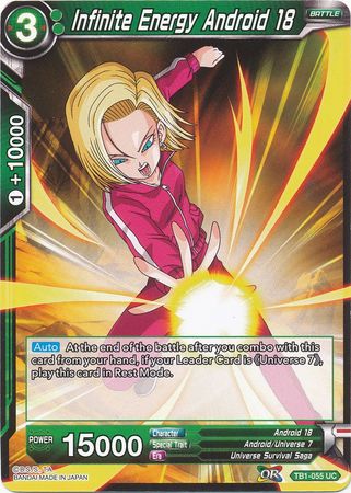 Infinite Energy Android 18 (TB1-055) [The Tournament of Power] | North Valley Games