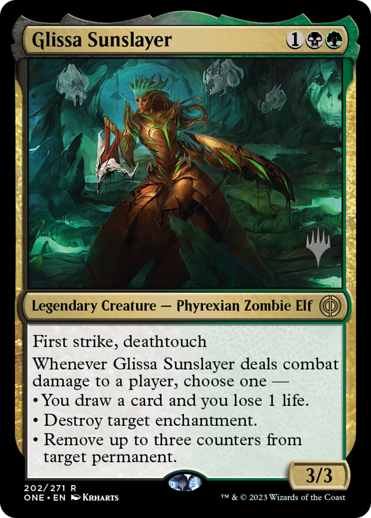 Glissa Sunslayer (Promo Pack) [Phyrexia: All Will Be One Promos] | North Valley Games