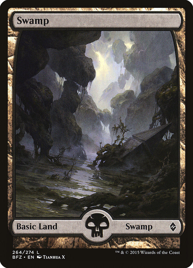Swamp (264) (Full Art) [Battle for Zendikar] | North Valley Games