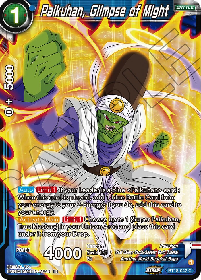 Paikuhan, Glimpse of Might (BT18-042) [Dawn of the Z-Legends] | North Valley Games