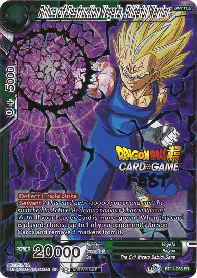 Prince of Destruction Vegeta, Prideful Warrior (Card Game Fest 2022) (BT11-066) [Tournament Promotion Cards] | North Valley Games