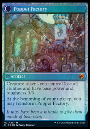 Poppet Stitcher // Poppet Factory [Innistrad: Midnight Hunt Prerelease Promos] | North Valley Games