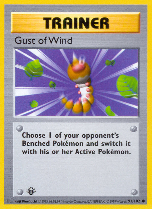 Gust of Wind (93/102) (Shadowless) [Base Set 1st Edition] | North Valley Games