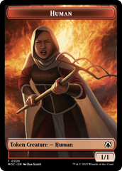 Tentacle // Human (26) Double-Sided Token [March of the Machine Commander Tokens] | North Valley Games