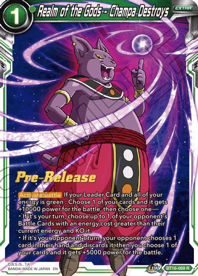 Realm of the Gods - Champa Destroys (BT16-069) [Realm of the Gods Prerelease Promos] | North Valley Games