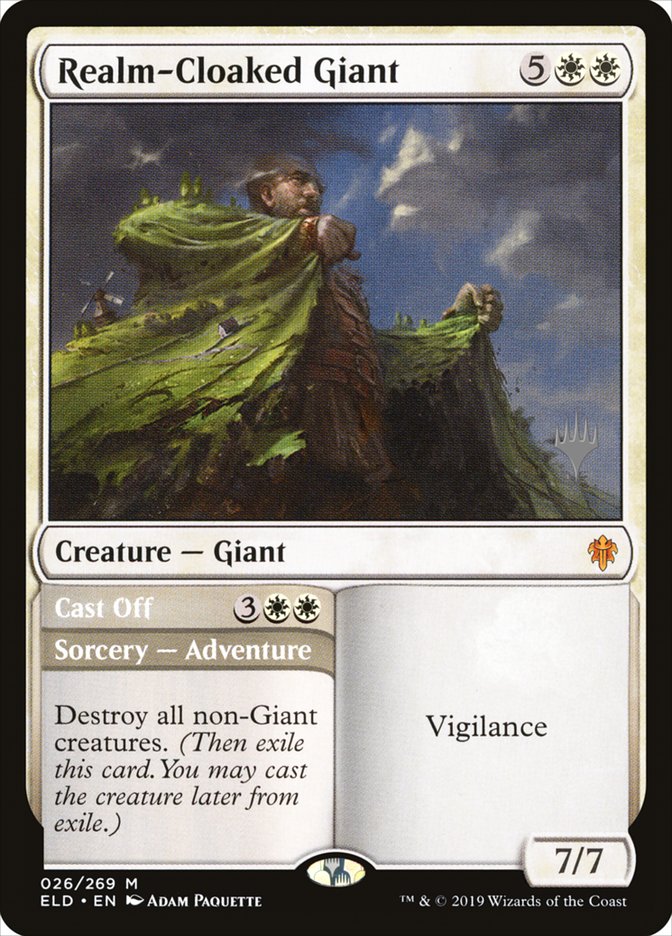 Realm-Cloaked Giant // Cast Off (Promo Pack) [Throne of Eldraine Promos] | North Valley Games