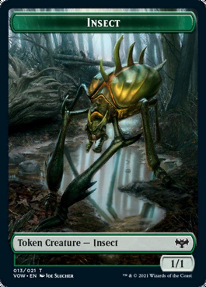 Insect // Treasure Double-Sided Token [Innistrad: Crimson Vow Tokens] | North Valley Games