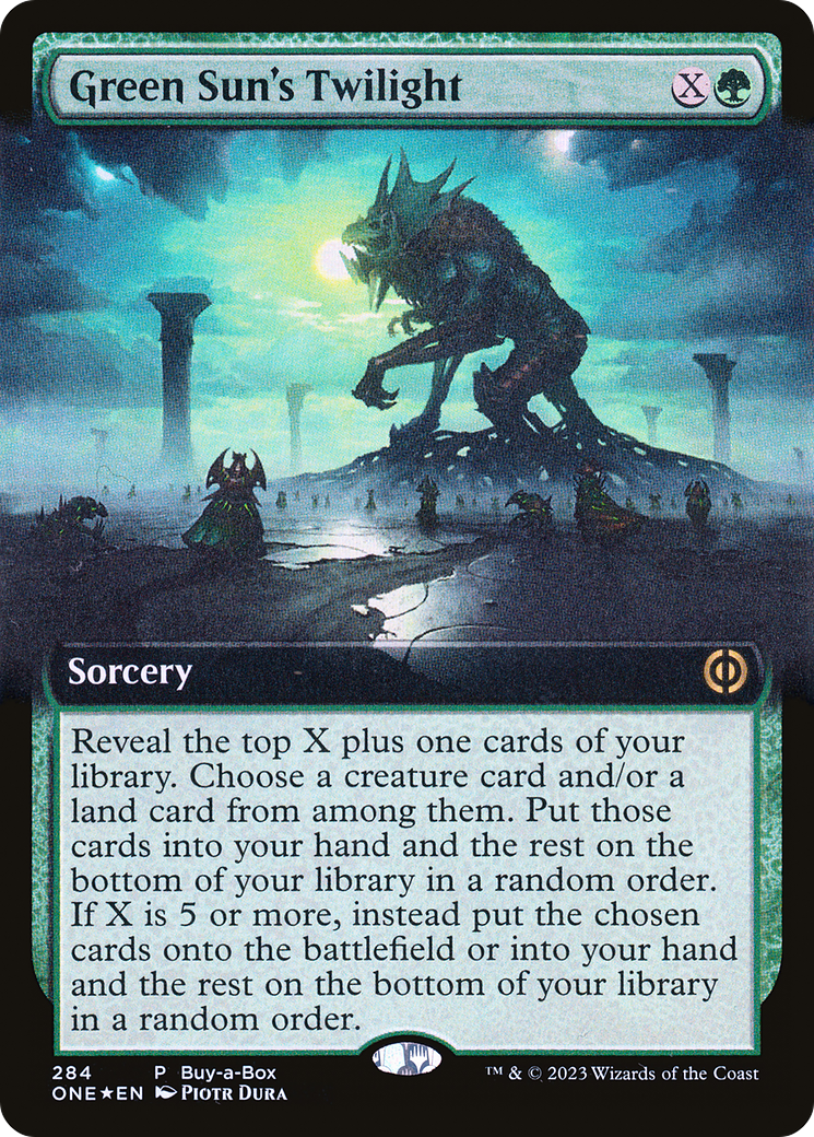 Green Sun's Twilight (Buy-A-Box) (Extended Art) [Phyrexia: All Will Be One] | North Valley Games
