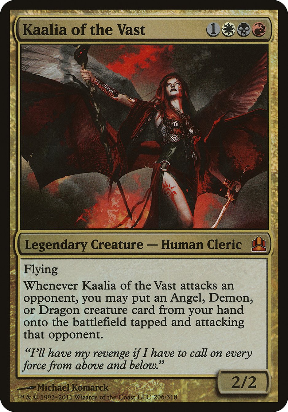 Kaalia of the Vast (Oversized) [Commander 2011 Oversized] | North Valley Games
