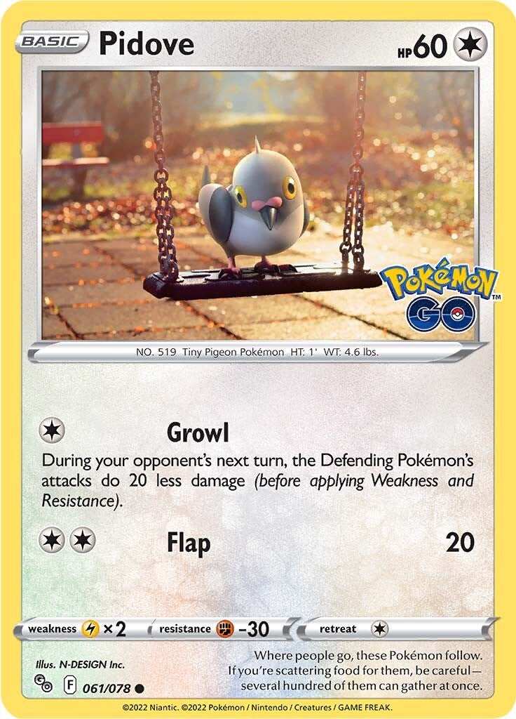 Pidove (061/078) [Pokémon GO] | North Valley Games