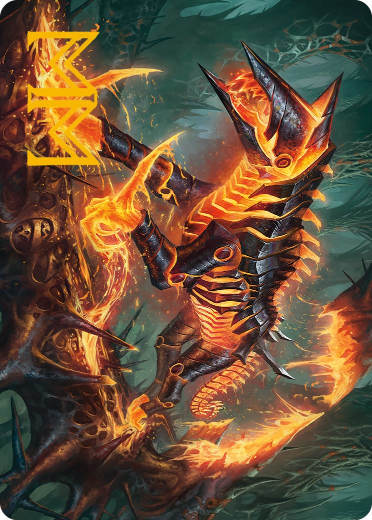 Kuldotha Cackler Art Card (Gold-Stamped Signature) [Phyrexia: All Will Be One Art Series] | North Valley Games