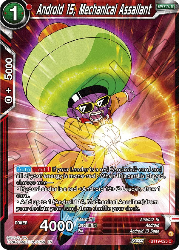 Android 15, Mechanical Assailant (BT19-025) [Fighter's Ambition] | North Valley Games