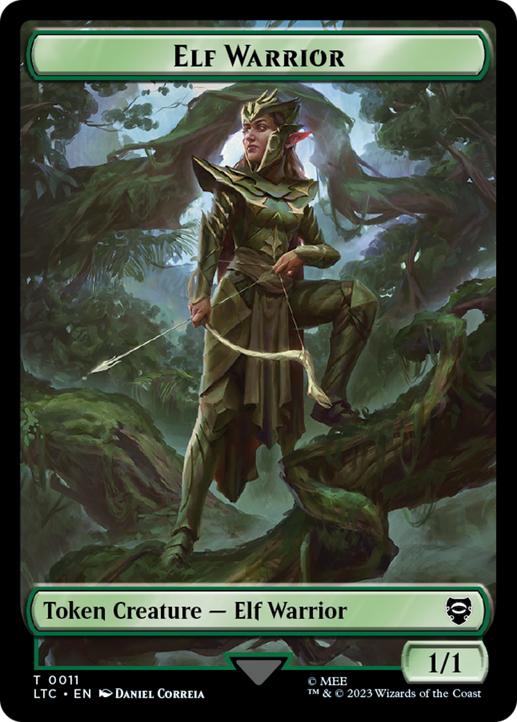 Elf Warrior // Insect Double Sided Token [The Lord of the Rings: Tales of Middle-Earth Commander Tokens] | North Valley Games