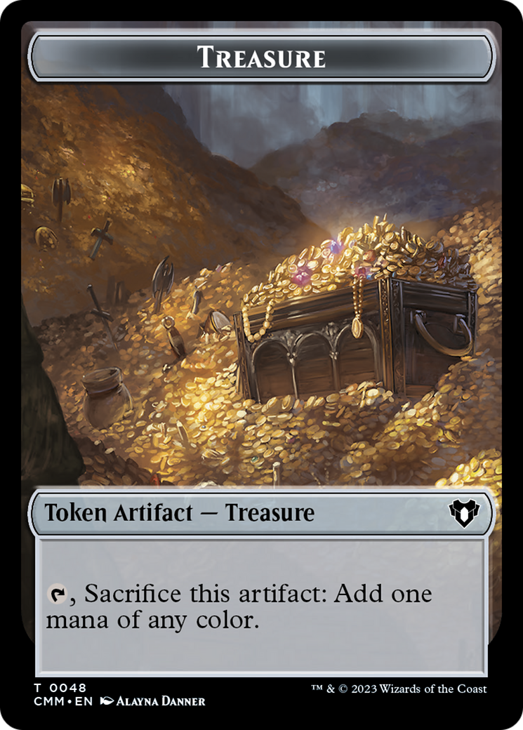 Treasure // Ogre Double-Sided Token [Commander Masters Tokens] | North Valley Games