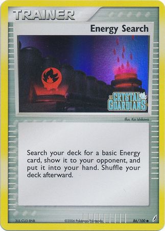 Energy Search (86/100) (Stamped) [EX: Crystal Guardians] | North Valley Games