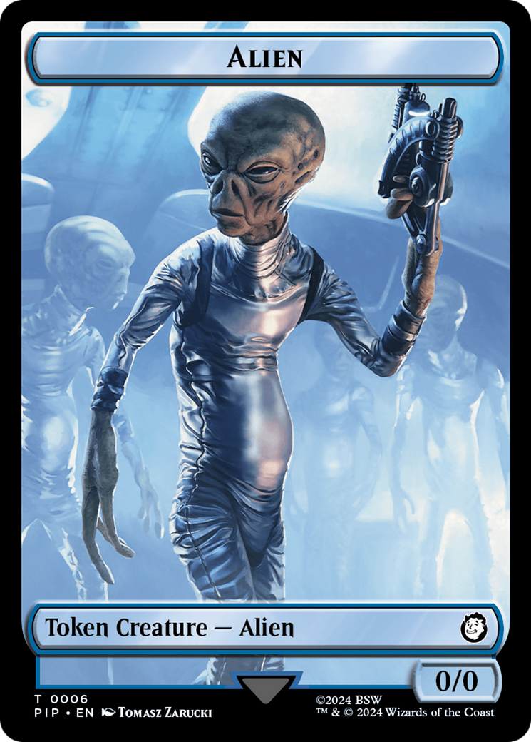 Alien // Clue Double-Sided Token [Fallout Tokens] | North Valley Games