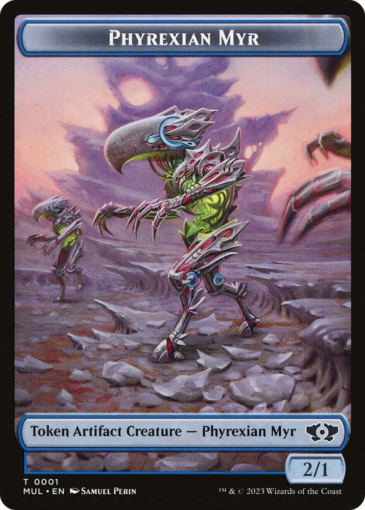Phyrexian Myr // Dinosaur Double-Sided Token [March of the Machine Tokens] | North Valley Games