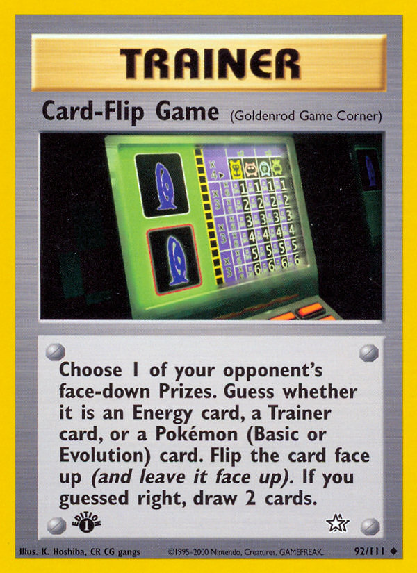 Card-Flip Game (92/111) [Neo Genesis 1st Edition] | North Valley Games