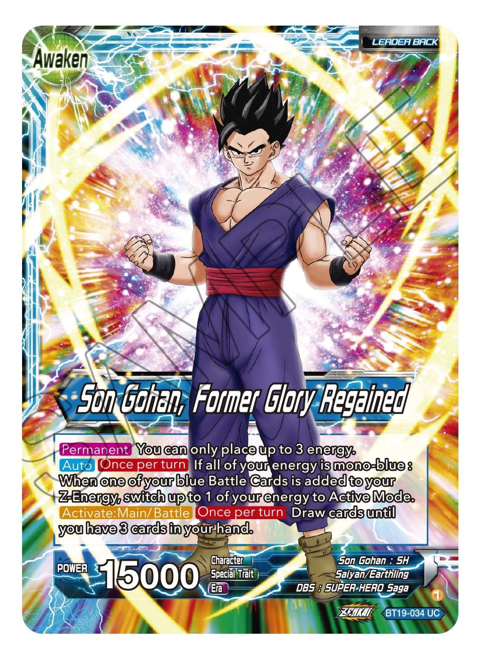 Son Gohan // Son Gohan, Former Glory Regained (BT19-034) [Fighter's Ambition] | North Valley Games