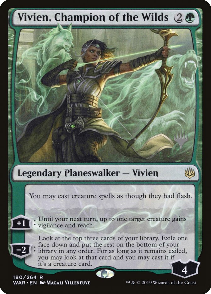 Vivien, Champion of the Wilds (Promo Pack) [War of the Spark Promos] | North Valley Games