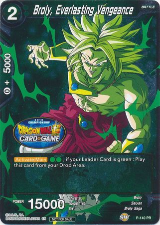 Broly, Everlasting Vengeance (Championship Final 2019) (P-140) [Tournament Promotion Cards] | North Valley Games