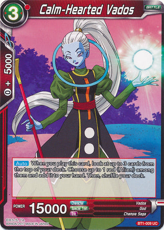 Calm-Hearted Vados (BT1-009) [Galactic Battle] | North Valley Games