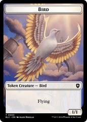 Storm Crow // Bird (003) Double-Sided Token [Bloomburrow Commander Tokens] | North Valley Games