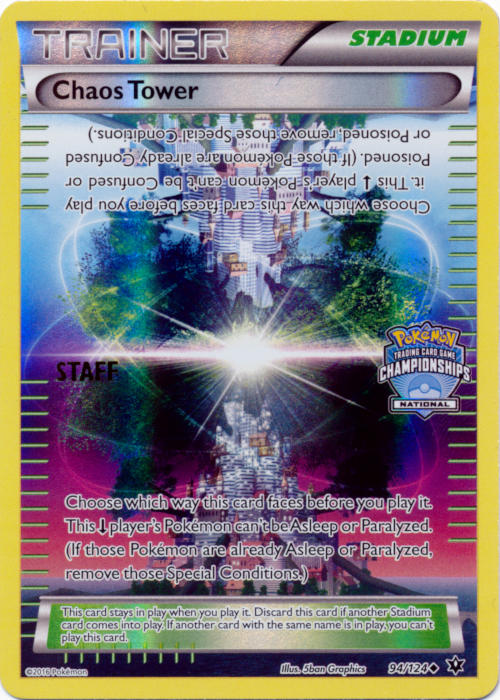 Chaos Tower (94/124) (National Championship Promo Staff) [XY: Fates Collide] | North Valley Games