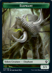 Frog Lizard // Elephant Double-Sided Token [Commander 2021 Tokens] | North Valley Games
