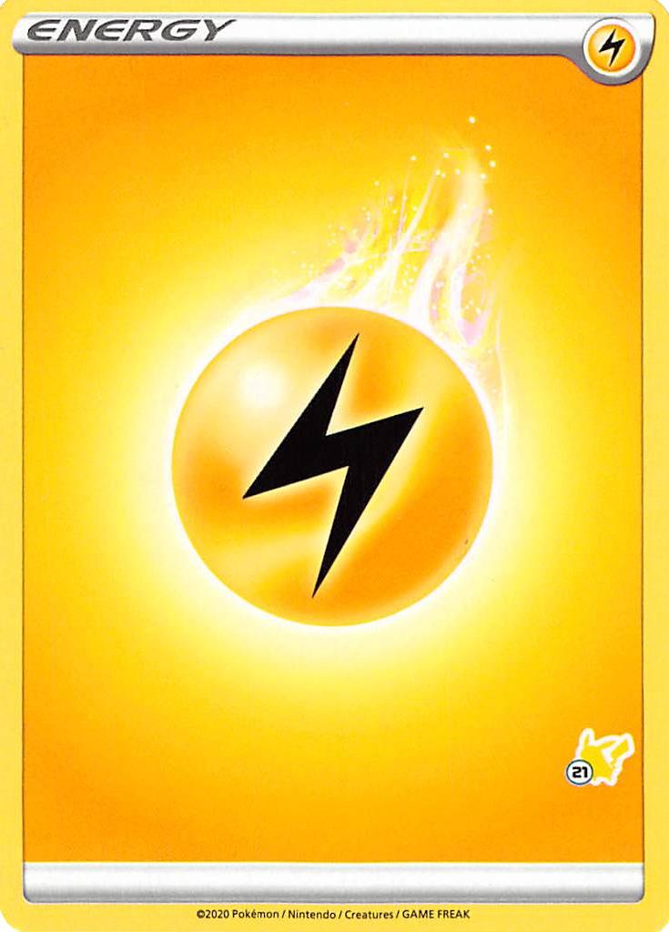 Lightning Energy (Pikachu Stamp #21) [Battle Academy 2022] | North Valley Games