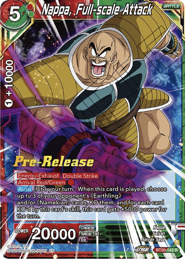 Nappa, Full-scale Attack (BT20-142) [Power Absorbed Prerelease Promos] | North Valley Games