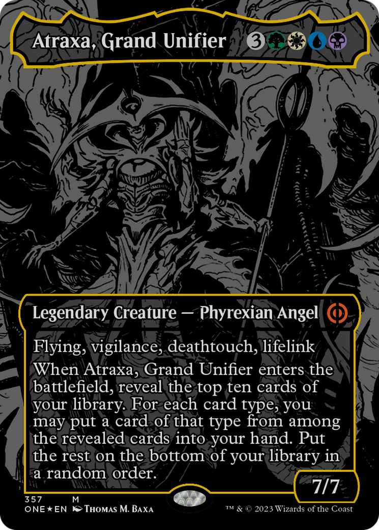Atraxa, Grand Unifier (Oil Slick Raised Foil) [Phyrexia: All Will Be One] | North Valley Games