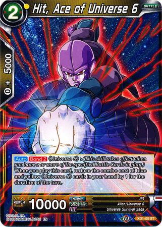 Hit, Ace of Universe 6 (XD1-05) [Assault of the Saiyans] | North Valley Games