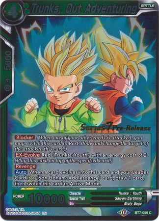 Trunks, Out Adventuring (BT7-059_PR) [Assault of the Saiyans Prerelease Promos] | North Valley Games