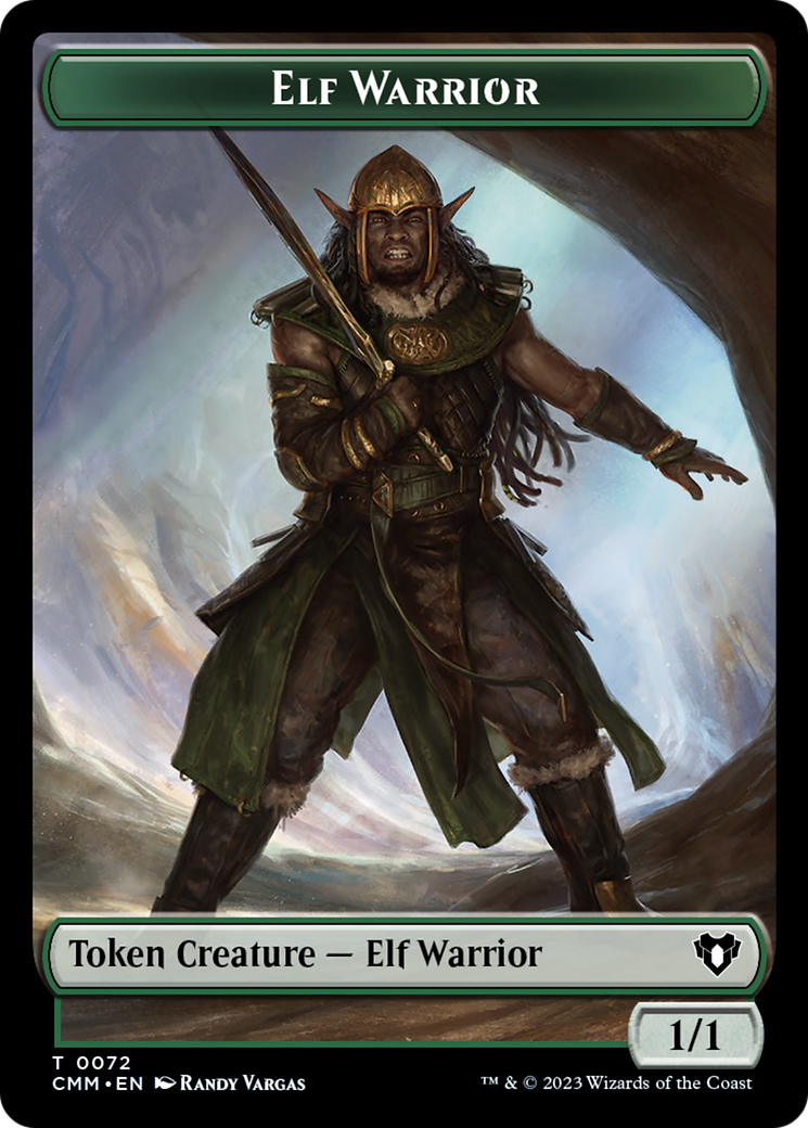 Elf Warrior // Cleric Double-Sided Token [Commander Masters Tokens] | North Valley Games