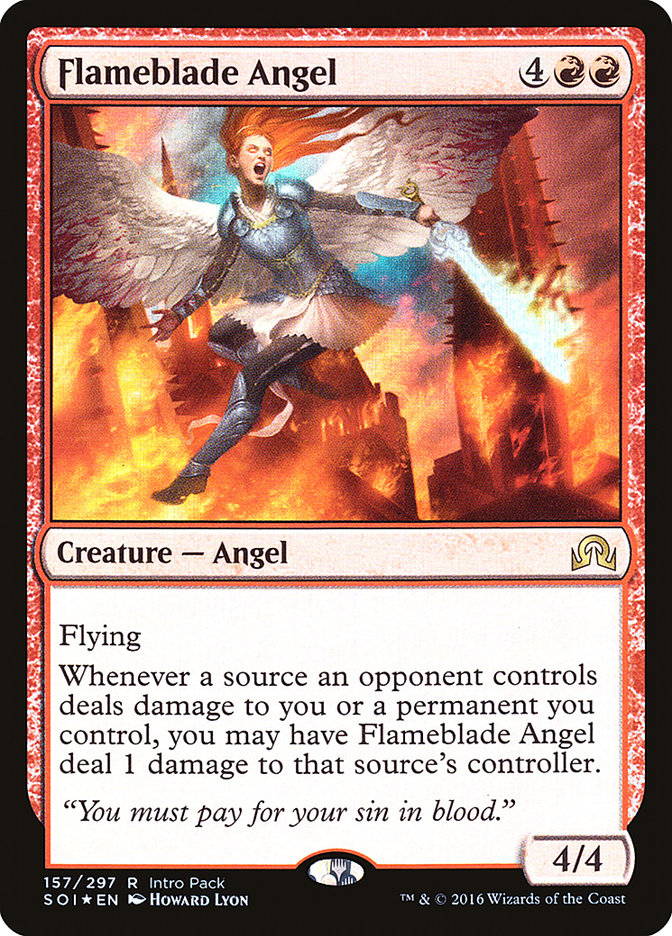Flameblade Angel (Intro Pack) [Shadows over Innistrad Promos] | North Valley Games